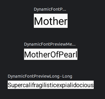 A preview of my dynamic font in progress
